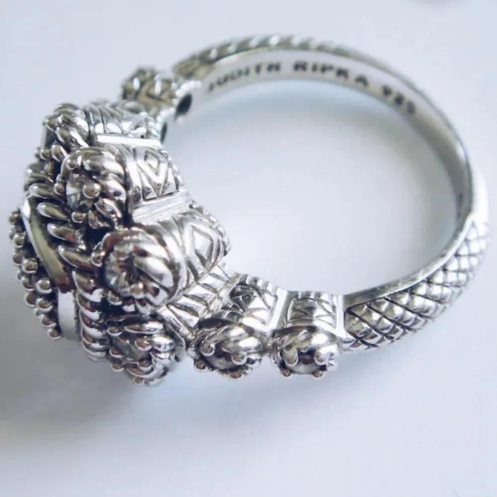 Judith Ripka .925 Floral Ring Size 7